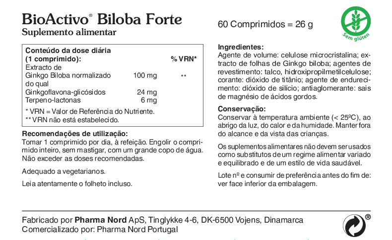 BioActivo Biloba Forte 100mg 60 comp.