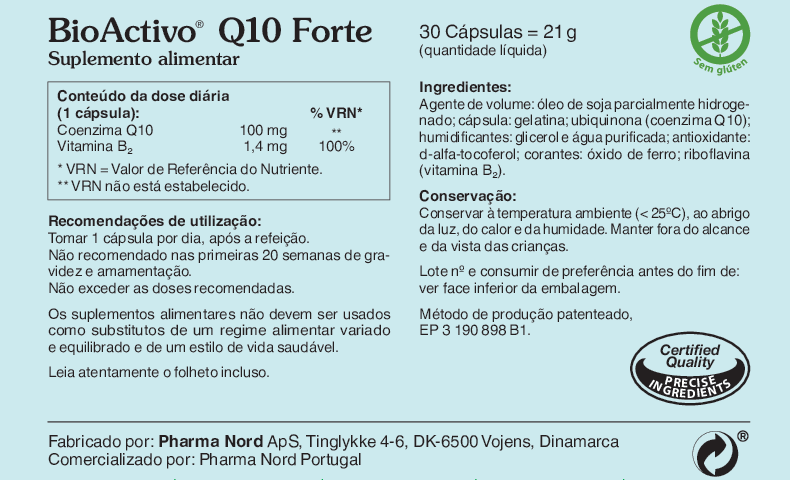 BioActivo Q10 Forte 100mg Cápsulas