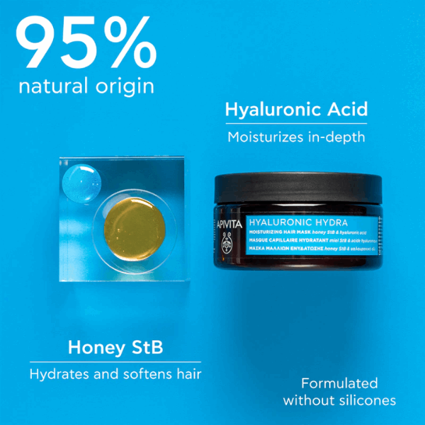 Apivita Hyaluronic Hydra Máscara Capilar Hidratante 200ml