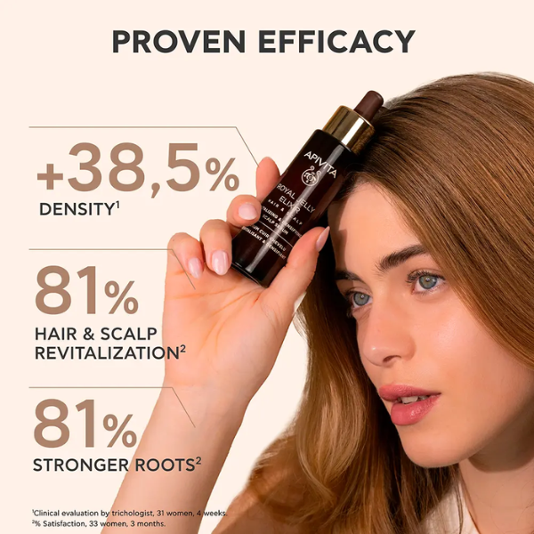 Apivita Royal Jelly Elixir Sérum Revitalizante Densificante Couro Cabeludo 50ml