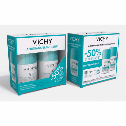 Vichy Antitranspirante 48h Antimanchas Pack Duplo - 50% Desc. 2ª Unid.