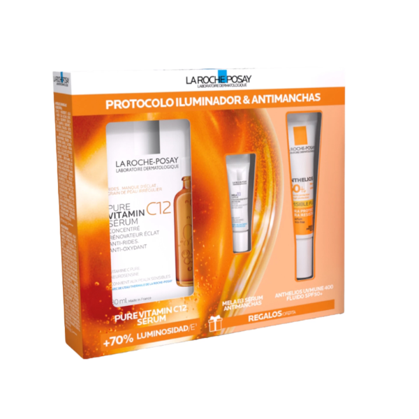 La Roche Posay Coffret Protocolo Iluminador Antimanchas Pure Vitamin C12 + OFERTA Minis