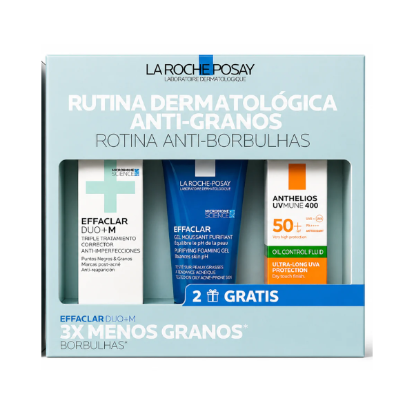 La Roche Posay Coffret Rotina Anti-Borbulhas Effaclar Duo+M + OFERTA Limpeza e Solar