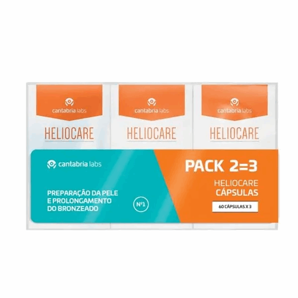 Heliocare Cápsulas Pack Promocional 2=3 Oferta 3ª Embalagem