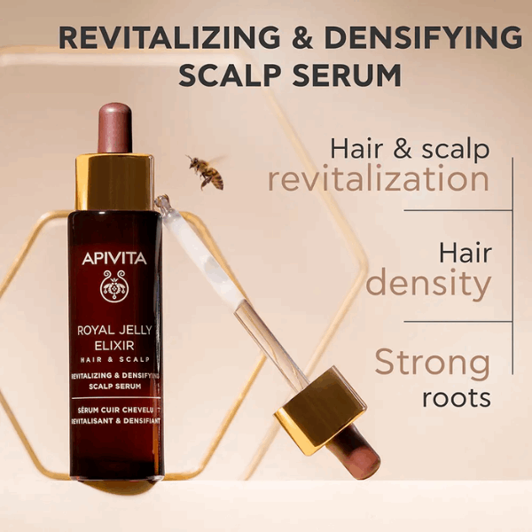 Apivita Royal Jelly Elixir Sérum Revitalizante Densificante Couro Cabeludo 50ml