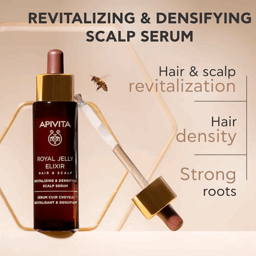 Apivita Royal Jelly Elixir Sérum Revitalizante Densificante Couro Cabeludo 50ml