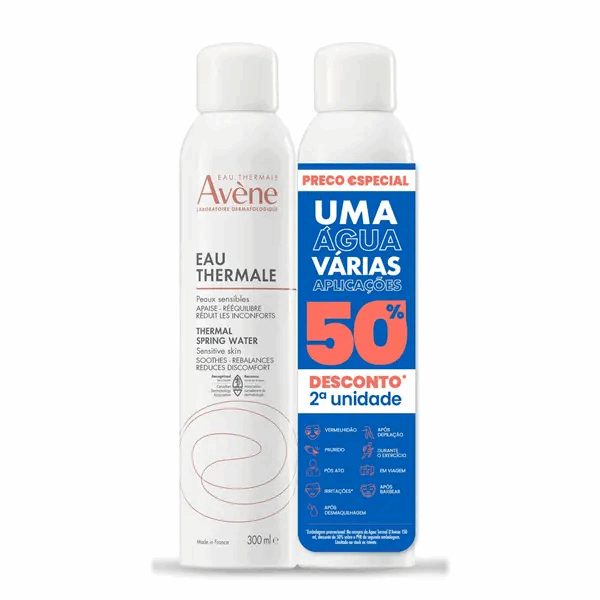 Avène Água Termal Pack Duplo 300ml 50% Desc. 2ª Unidade