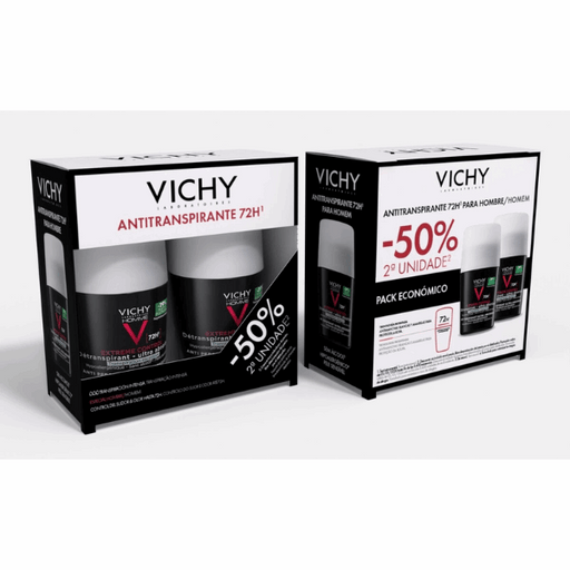 Vichy Homme Antitranspirante 72h Extreme Control Pack Duplo - 50% Desc. 2ª Unid.