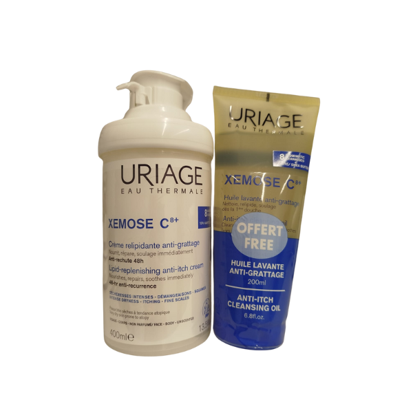 Uriage Xémose C8 Creme Relipidante 400ml + Oferta Óleo Lavante 200ml