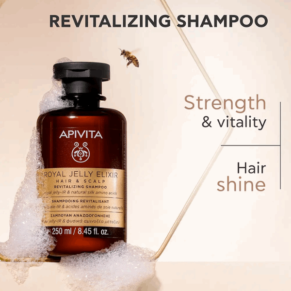 Apivita Royal Jelly Elixir Champô Revitalizante Cabelo e Couro Cabeludo 250ml