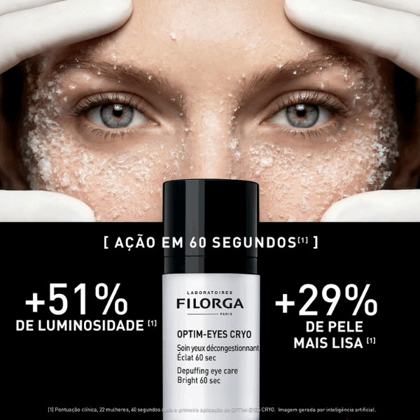 Filorga Optim-Eyes Cryo Cuidado Olhos Inchaço Olheiras 60 Segundos 15ml