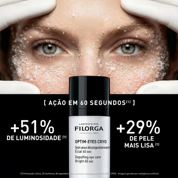 Filorga Optim-Eyes Cryo Cuidado Olhos Inchaço Olheiras 60 Segundos 15ml
