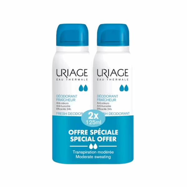 Uriage Desodorizante Spray Frescura Pack Duplo 2x125ml Oferta Especial
