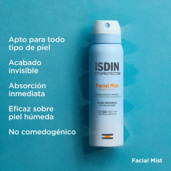 Isdin Fotoprotetor Solar Facial Mist Bruma Facial Invisível FPS50 100ml