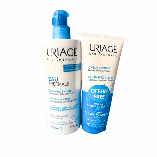 Uriage Eau Thermale Leite Aveludado Corpo 500ml + Oferta Creme Lavante 200ml Pele Seca