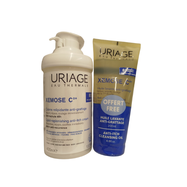 Uriage Xémose C8 Creme Relipidante 400ml + Oferta Óleo Lavante 200ml