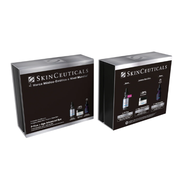 SkinCeuticals Coffret Rugas & Glass Skin P-Tiox + Age Advanced Eye (Oferta HA Intensifier 15ml)