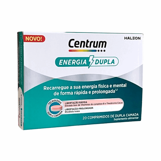 Centrum Energia Dupla Libertação Rápida e Prolongada 20cp.