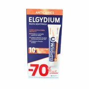 Elgydium Pasta Dentes Anticáries Pack Duplo 2x75ml -70% 2ª Unid.