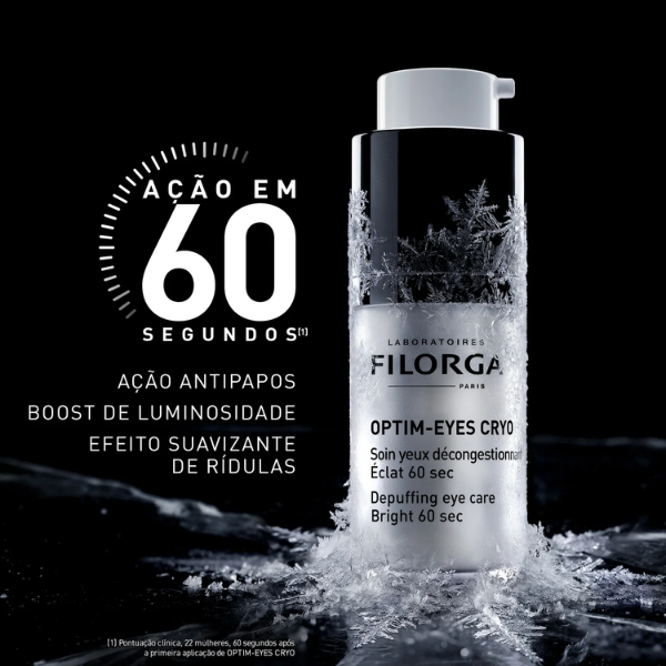 Filorga Optim-Eyes Cryo Cuidado Olhos Inchaço Olheiras 60 Segundos 15ml