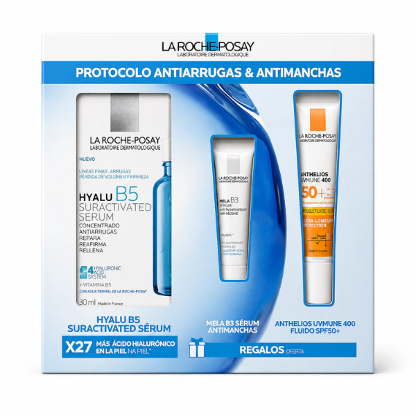 La Roche Posay Coffret Protocolo Antirrugas Antimanchas Hyalu B5 Suractivated + OFERTA Minis