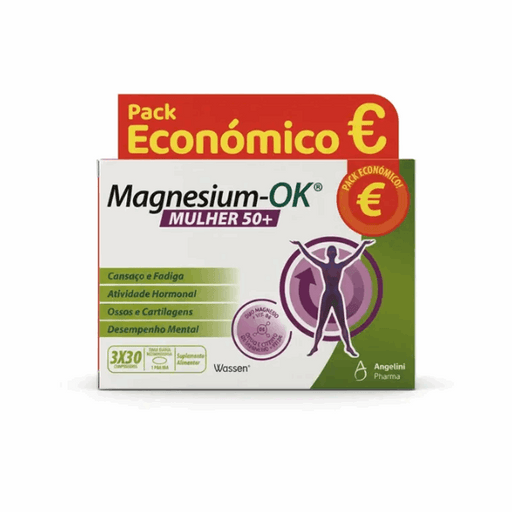 Magnesium-OK Mulher 50+ Pack 3x30cp Preço Especial
