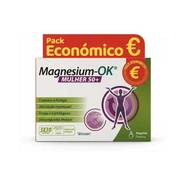 Magnesium-OK Mulher 50+ Pack 3x30cp Preço Especial