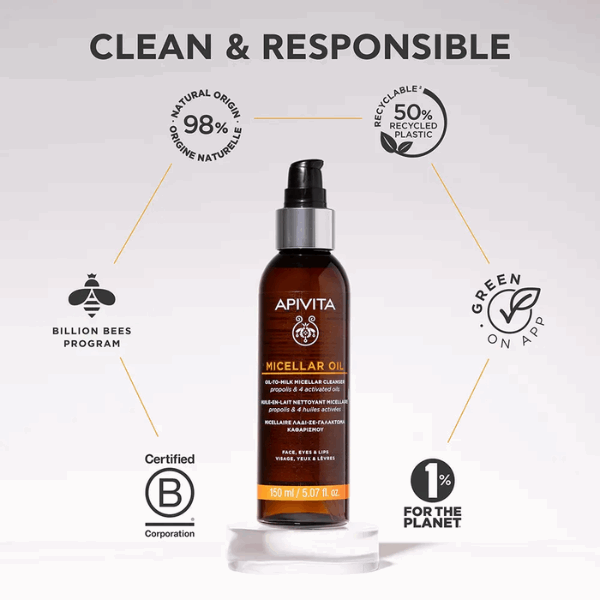 Apivita Óleo Leite Micelar Limpeza Rosto & Olhos 150ml