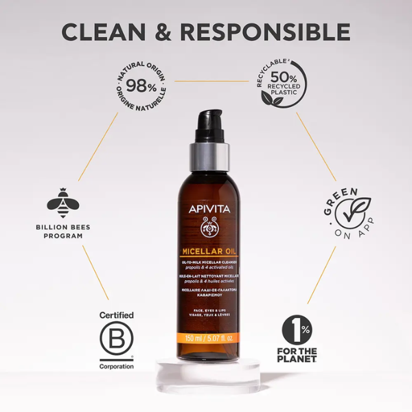 Apivita Óleo Leite Micelar Limpeza Rosto & Olhos 150ml
