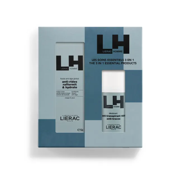 Lierac Homme Coffret Fluido Antienvelhecimento 50ml + OFERTA Desodorizante 50ml