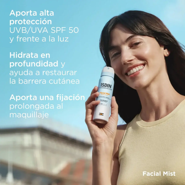 Isdin Fotoprotetor Solar Facial Mist Bruma Facial Invisível FPS50 100ml