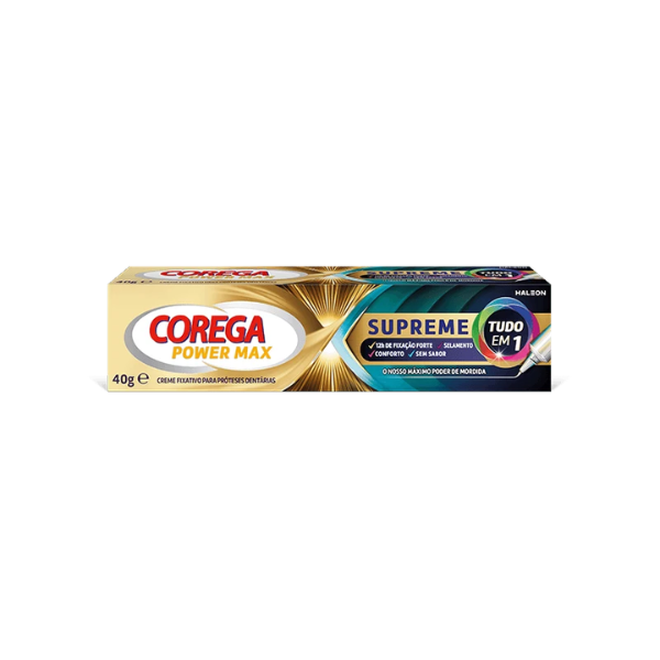 Corega Power Max Supreme Creme Fixador Próteses Dentárias 40gr.