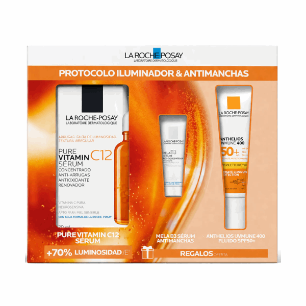 La Roche Posay Coffret Protocolo Iluminador Antimanchas Pure Vitamin C12 + OFERTA Minis
