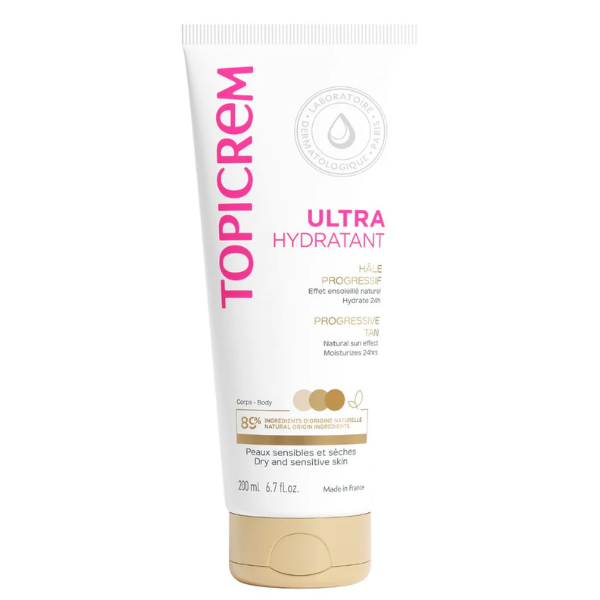 Topicrem UH Ultra-Hidratante Leite Bronzeado Progressivo Pele Seca 200ml
