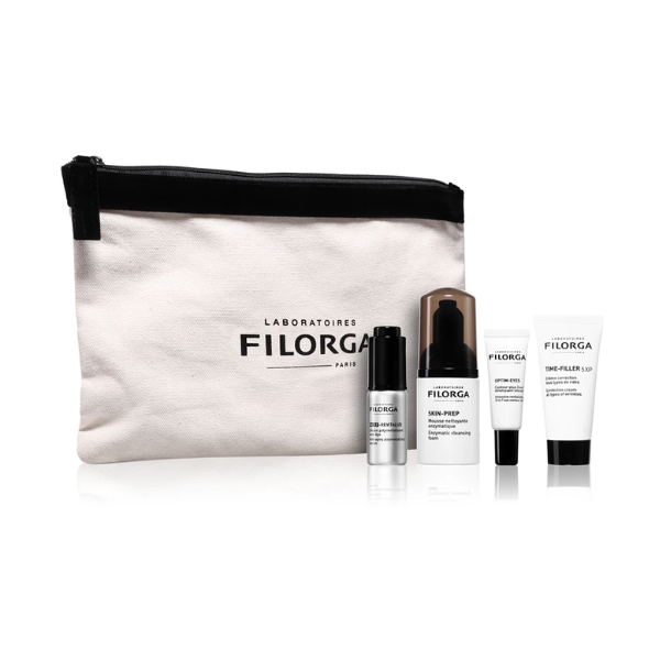 Filorga Discovery Kit 2026 Rotina Anti-Idade 4 Passos: Skin-Prep, NCEF-Revitalize, Optim-Eyes, Time-Filler 5XP