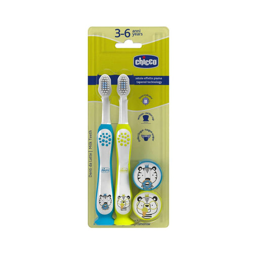 Chicco Escova Dentes Leite 3-6A Pack x2