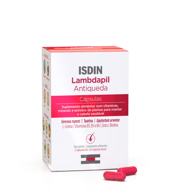 Isdin Lambdapil Anti-Hair Loss Supplement 60 capsules.