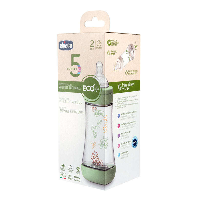 Chicco Biberão Perfect5 Easy ECO+ 2M+ 240ml Fluxo Médio