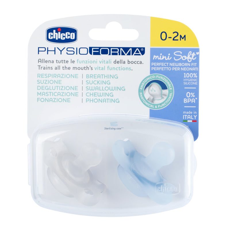Chicco Chucha Chupeta Physioforma Minisoft 0-2M 2un.