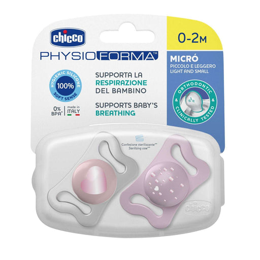 Chicco Chucha Chupeta Physioforma Micrò 0-2M 2un.