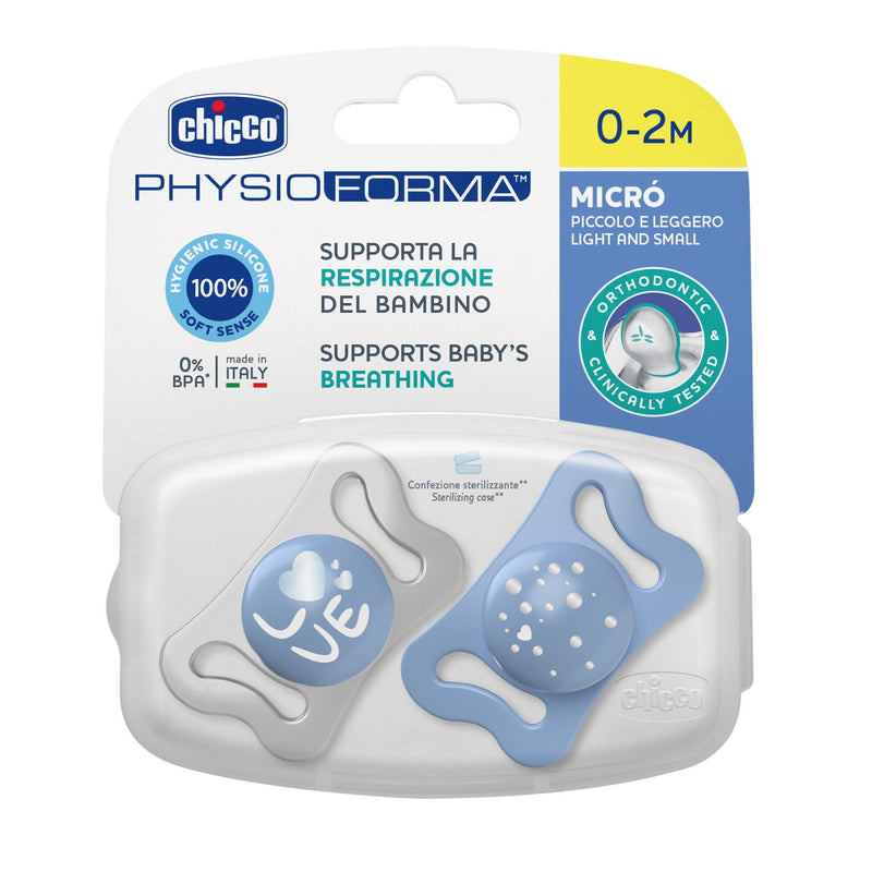 Chicco Chucha Chupeta Physioforma Micrò 0-2M 2un.