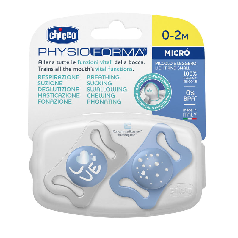 Chicco Chucha Chupeta Physioforma Micrò 0-2M 2un.