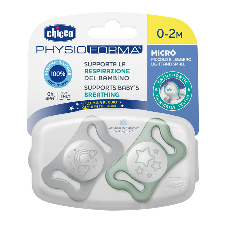 Chicco Chucha Chupeta Physioforma Micrò 0-2M 2un.