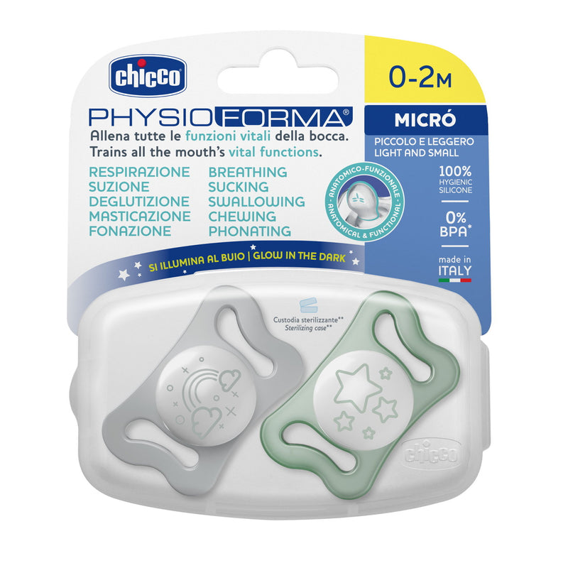Chicco Chucha Chupeta Physioforma Micrò 0-2M 2un.
