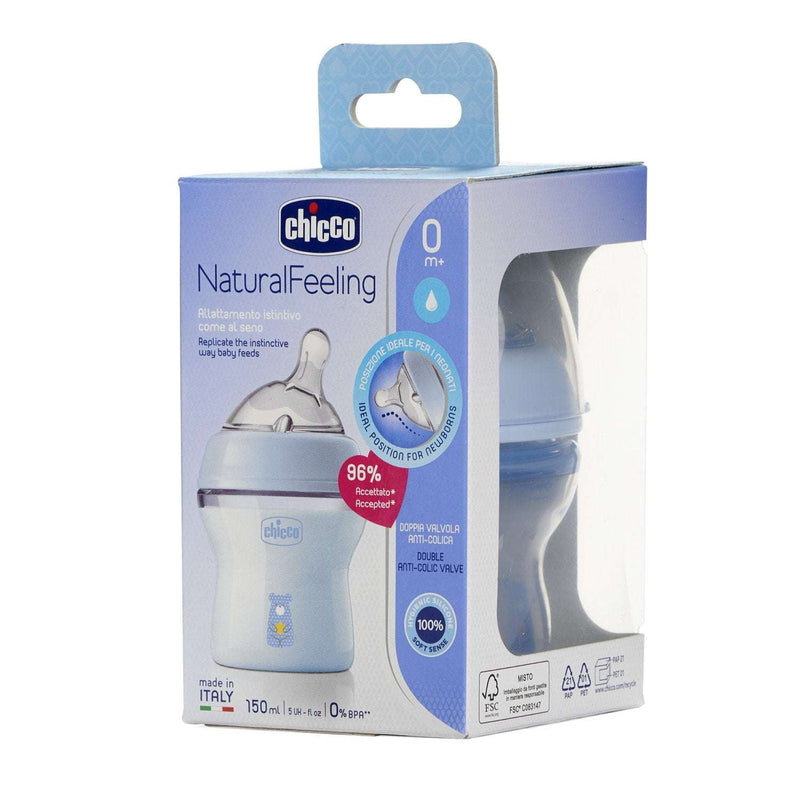 Chicco Biberão Recém-Nascido Natural Feeling 0M+ 150ml Fluxo Normal