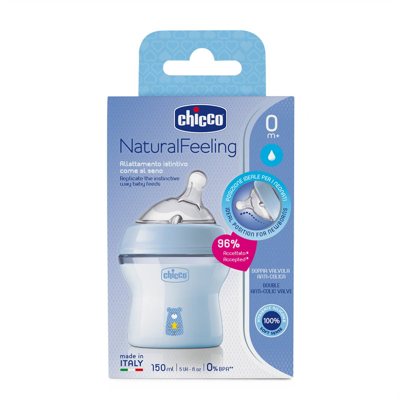 Chicco Biberão Recém-Nascido Natural Feeling 0M+ 150ml Fluxo Normal