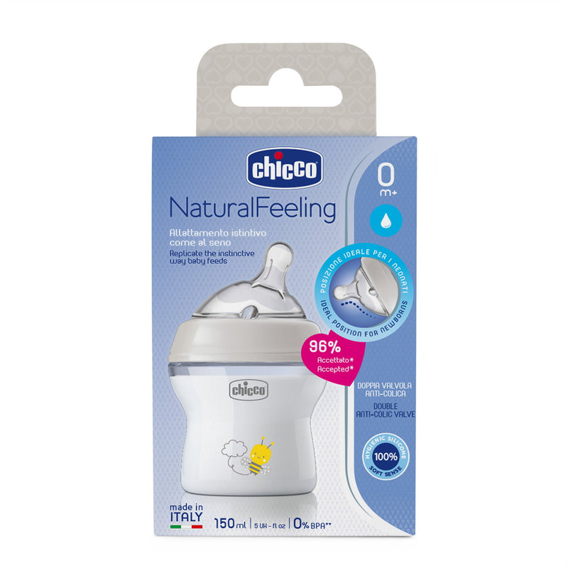 Chicco Biberão Recém-Nascido Natural Feeling 0M+ 150ml Fluxo Normal