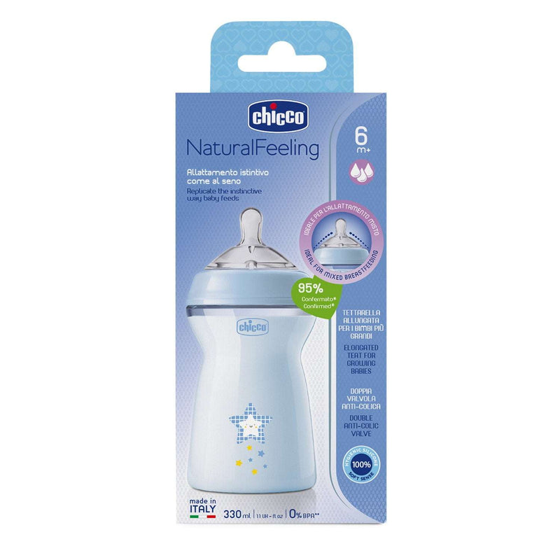 Chicco Biberão Anticólicas Natural Feeling 6M+ 330ml Fluxo Rápido