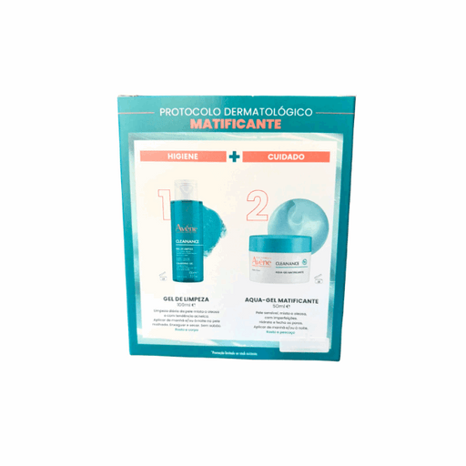 Avène Cleanance Protocolo Matificante Aqua-Gel 50ml + Oferta Gel Limpeza 100ml