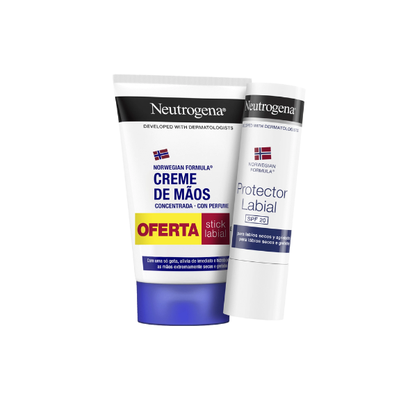Neutrogena Pack Creme Mãos Concentrado C/Perf. 50ml + Protetor Labial SPF20